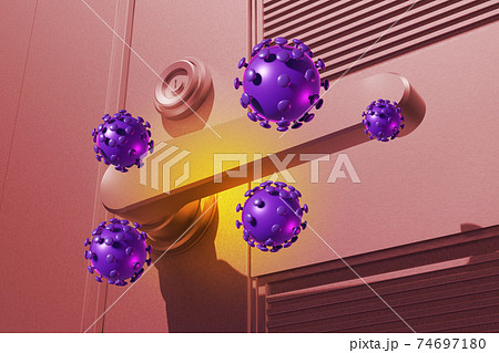 衛生喚起イメージ(アルミドア/3DCG) 74697180