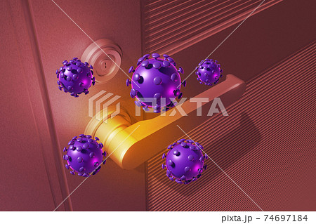 衛生喚起イメージ(アルミドア/3DCG) 衛生喚起イメージ(アルミドア/3DCG) 74697184