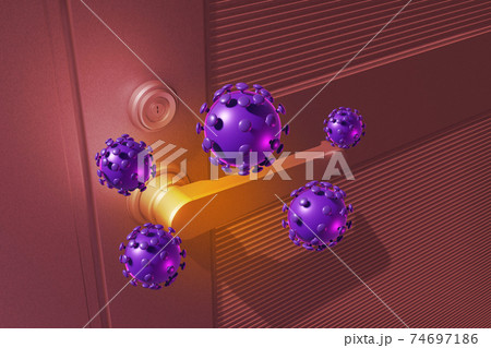 衛生喚起イメージ(アルミドア/3DCG) 衛生喚起イメージ(アルミドア/3DCG) 74697186