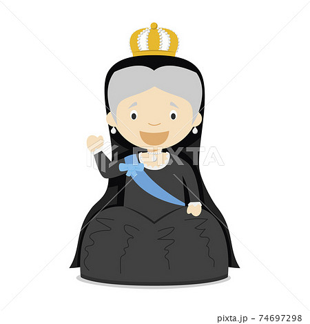 British Victorian Age cartoon character. Vector Illustration. Kids History Collection. 74697298