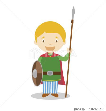Gaul cartoon character. Vector Illustration. Kids History Collection. 74697340