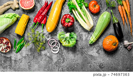 Organic food. Fresh fruits and vegetables. Organic food. Fresh fruits and vegetables. 74697363