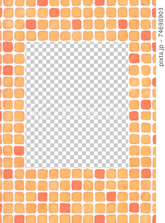 Orange warm tile pattern_vertical frame Orange warm tile pattern_vertical frame 74698903