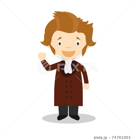 Soren Kierkegaard cartoon character. Vector Illustration. Kids History Collection. Soren Kierkegaard cartoon character. Vector Illustration. Kids History Collection. 74701003