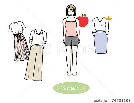 骨格診断　骨格ストレートに似合う服 74701103