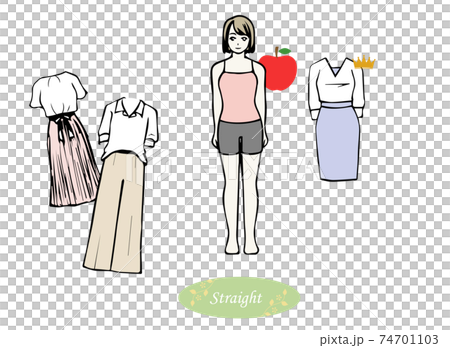 骨格診断　骨格ストレートに似合う服 74701103