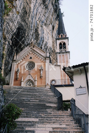 Madonna della Corona sanctuary in Ferrara di Monte Baldo, Italy. Madonna della Corona sanctuary in Ferrara di Monte Baldo, Italy. 74701882