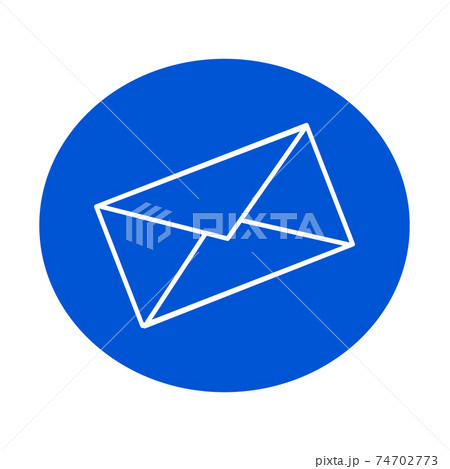 mail in blue circle 74702773