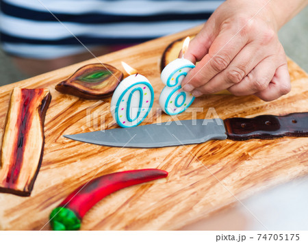 Cake for 60th Birthday Closeup Cake for 60th Birthday Closeup 74705175