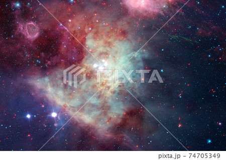 Nebula, cluster of stars in deep space. Elements of this image furnished by NASA 74705349