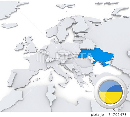 Ukraine on map of Europe Ukraine on map of Europe 74705473