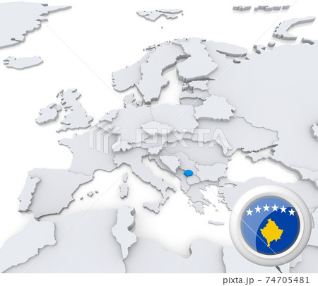 Kosovo on map of Europe 74705481