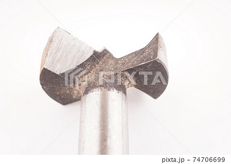metal drill on a white background metal drill on a white background 74706699