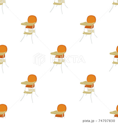 Illustration on theme colorful modern child high chair Illustration on theme colorful modern child high chair 74707830