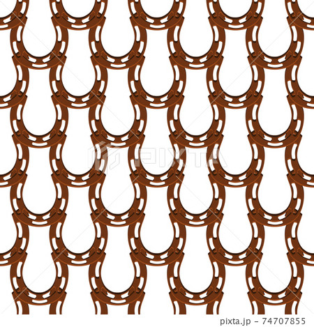 Illustration on theme Irish holiday St Patrick day, seamless horseshoes Illustration on theme Irish holiday St Patrick day, seamless horseshoes 74707855