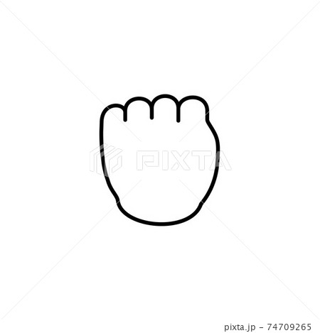 Man hand line icon. Fist sign on white background for your design 74709265