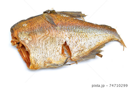 Long-cooked fish. Baked in a Russian stove on straw Long-cooked fish. Baked in a Russian stove on straw 74710299