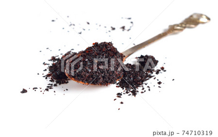 Urfa biber also known as isot pepper isolated on white Urfa biber also known as isot pepper isolated on white 74710319