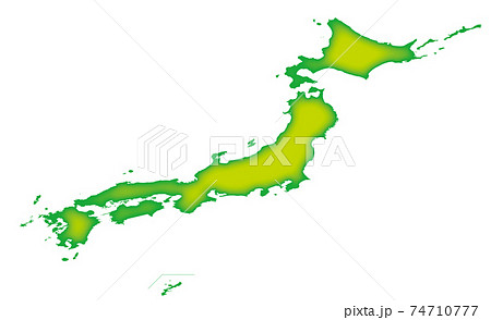 日本列島日本地図 日本全土のイラストベクターデータ 日本列島日本地図 日本全土のイラストベクターデータ 74710777