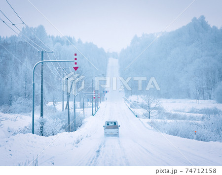 冬の道 74712158