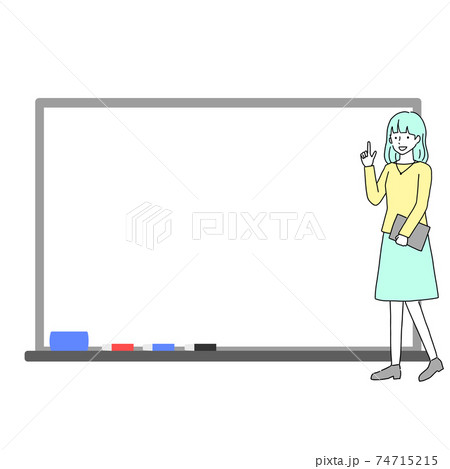 ホワイトボード ビジネスウーマン ホワイトボード ビジネスウーマン 74715215