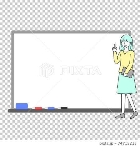 ホワイトボード ビジネスウーマン ホワイトボード ビジネスウーマン 74715215