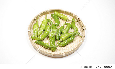 ししとう　白背景 74716662