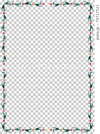 チューリップのカラーの便箋罫線あり 74717521