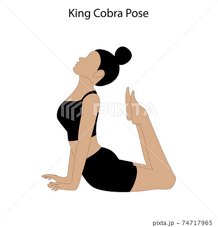 Yoga Cobra Pose Vector Illustration
