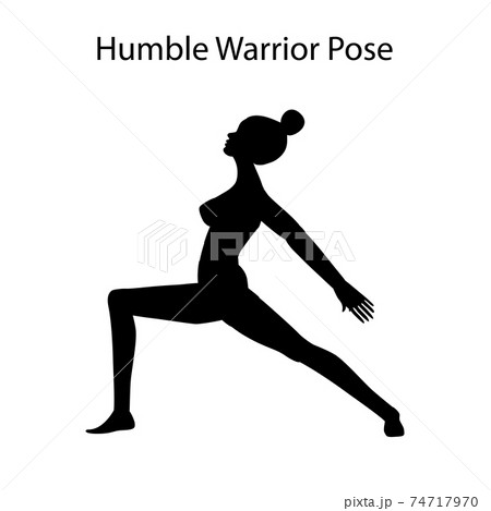 Humble Warrior Yoga Pose Benefits Cartoon Stock Vector (Royalty Free)  1958256487 | Shutterstock