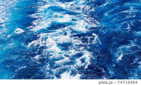 foam on the blue sea foam on the blue sea 74718464