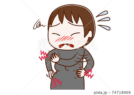 乾燥で全身があちこち痒くてたまらない妊婦 74718909