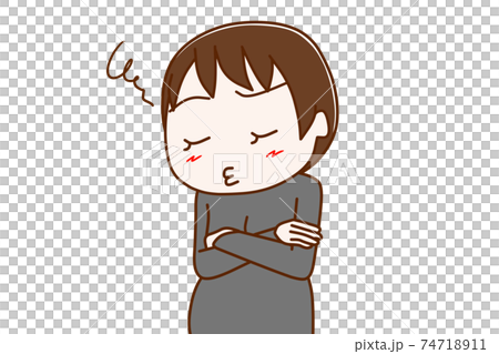 Pregnant woman who thinks with a pointed mouth Pregnant woman who thinks with a pointed mouth 74718911