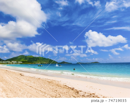 The new flyboard at Caribbean tropical beach The new flyboard at Caribbean tropical beach 74719035