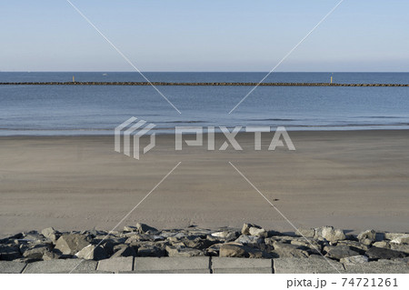 鹿児島県の江口浜で撮影した海水浴場 の写真素材