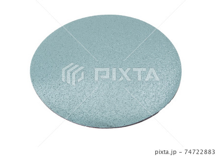 polishing wheel for removing old paint isolated on white background. selective focus 74722883