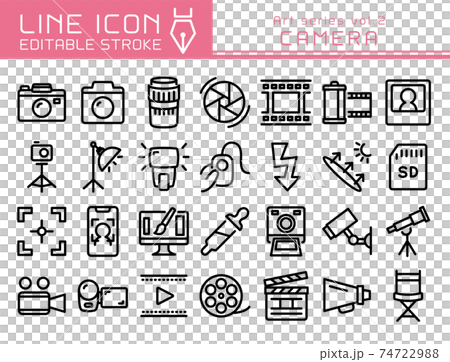 Line icon art series vol.2 camera photography 74722988