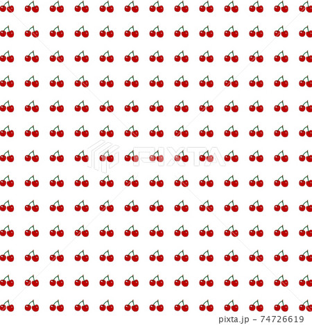 cherry in white background 白バックのさくらんぼ柄 cherry in white background 白バックのさくらんぼ柄 74726619