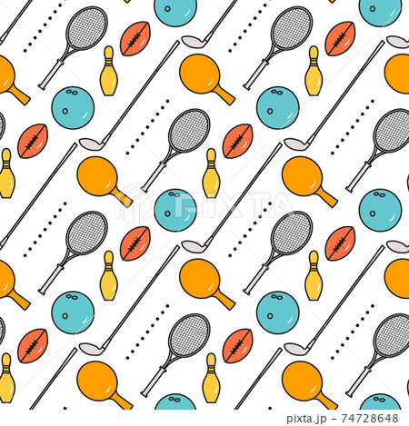 Vector Pattern Sport Game Tennis Golf Football Vector Pattern Sport Game Tennis Golf Football 74728648
