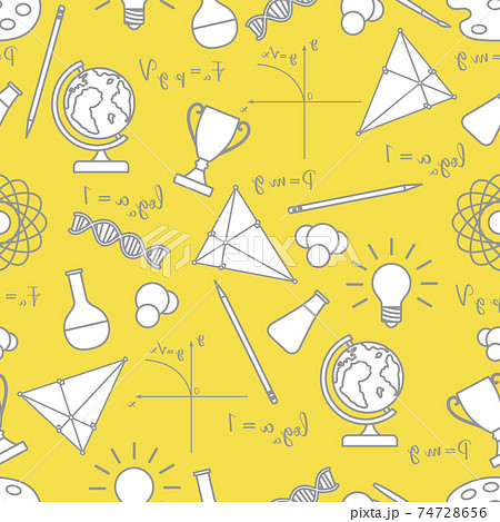 Scientific, educational vector seamless pattern. 74728656