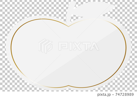Apple frame white & gold horizontal position Apple frame white & gold horizontal position 74728989