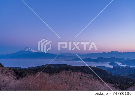 (静岡県)達磨山高原から、富士山を望む (静岡県)達磨山高原から、富士山を望む 74730180