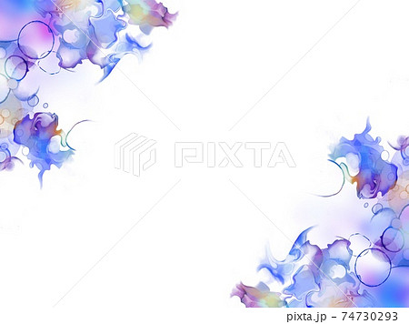 アルコールインクアート風イラスト　梅雨 74730293