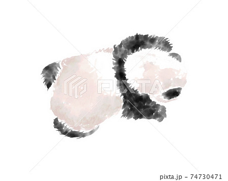 ジャイアントパンダの赤ちゃん楓浜のイラスト素材