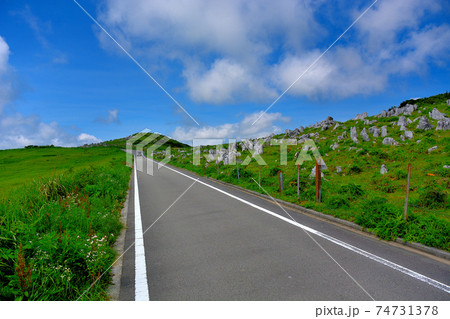 四国カルスト・青空と白い雲を眺めながら、天空の道を快適にドライブ・天狗高原付近・愛媛県・高知県(4) 四国カルスト・青空と白い雲を眺めながら、天空の道を快適にドライブ・天狗高原付近・愛媛県・高知県(4) 74731378