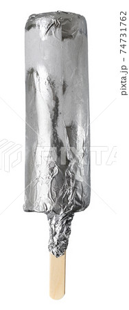 Ice cream on sticks in phalgated packaging isolated 74731762