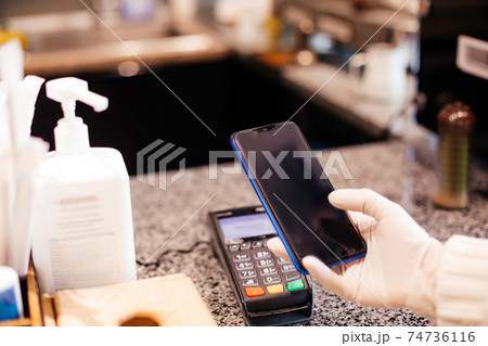 Contactless payments is the best option to keep social distance 74736116