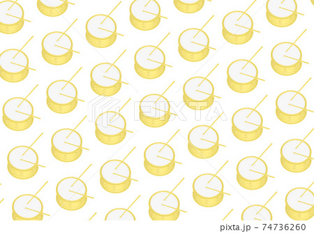 Yellow snare drums and drumsticks isolated on white background. Minimal drums pattern, 3d illustration Yellow snare drums and drumsticks isolated on white background. Minimal drums pattern, 3d illustration 74736260