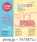 A bus in the form of a cloud of butterflies. Exhaust fumes in the form of a cloud of butterflies. Environmental protection concept. Poster 74736711