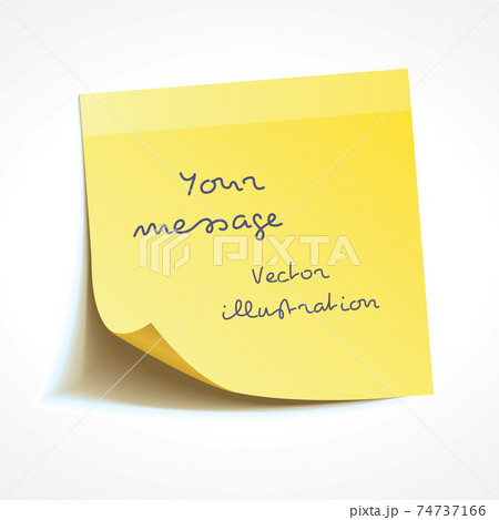 Yellow stick note, vector illustration 74737166